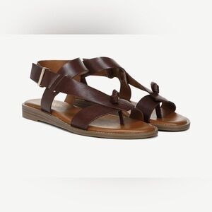 Franco Sarto Glenni Brown Leather Sandals